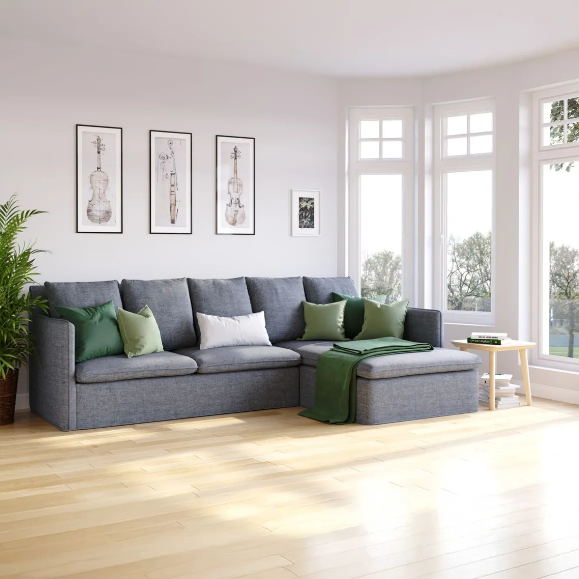 Ecksofa DINA rechts anthrazit