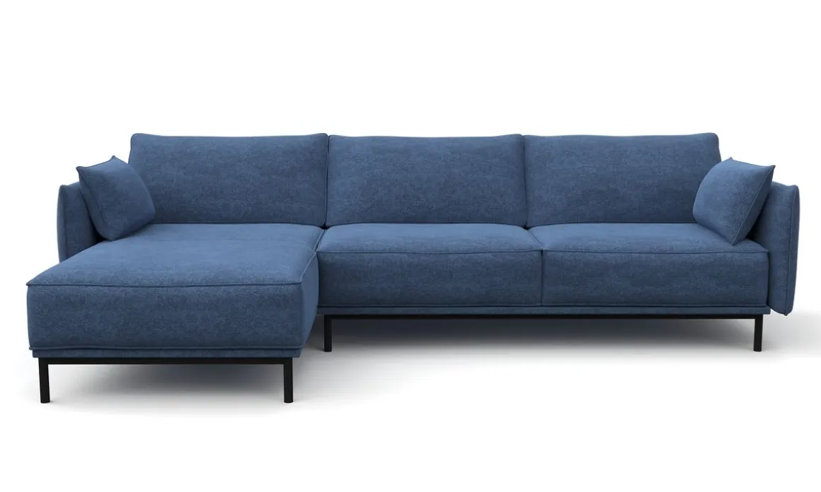 Ecksofa ELVIS links blau