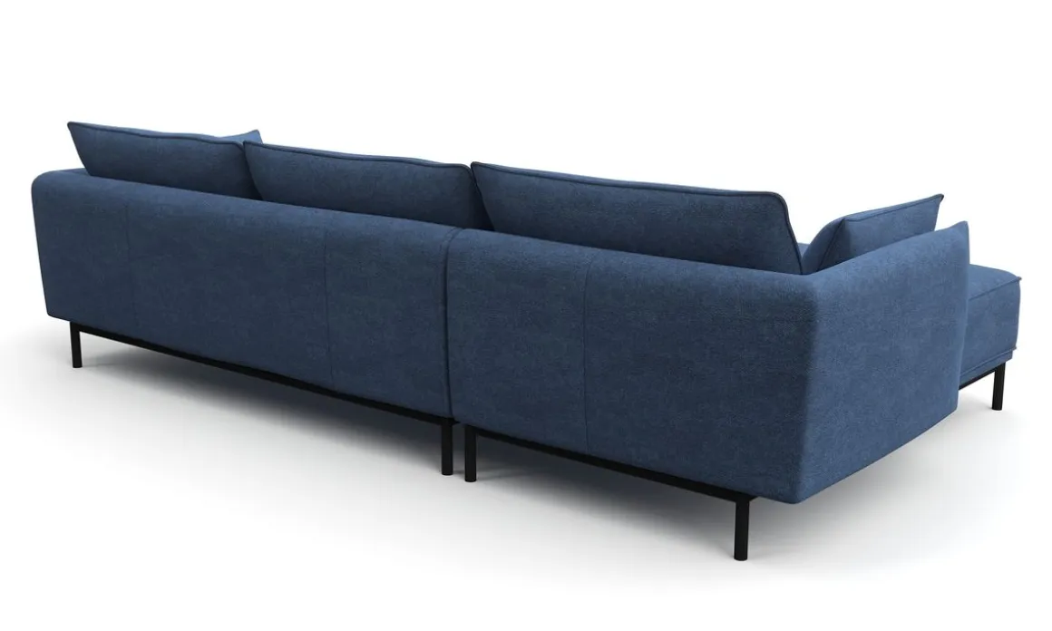 Ecksofa ELVIS links blau