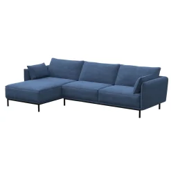 Ecksofa ELVIS links blau