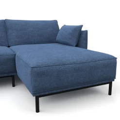 Ecksofa ELVIS rechts blau