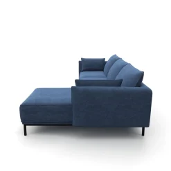Ecksofa ELVIS rechts blau