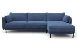 Ecksofa ELVIS rechts blau