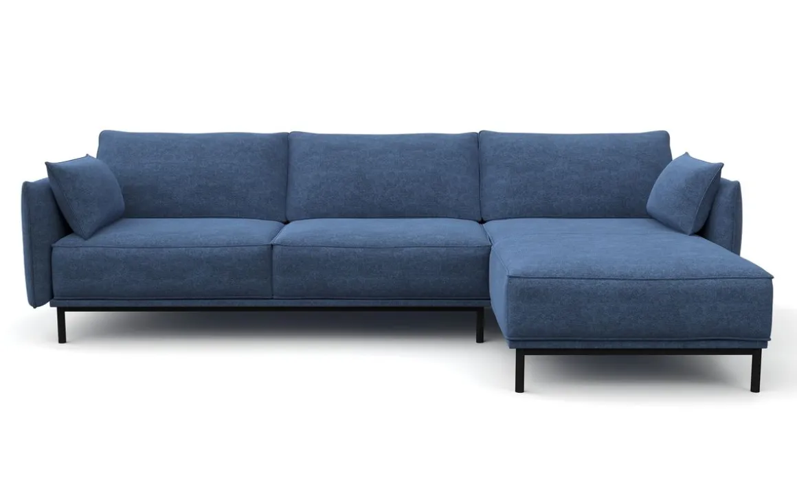 Ecksofa ELVIS rechts blau