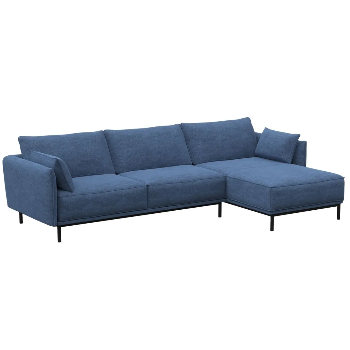Ecksofa ELVIS rechts blau