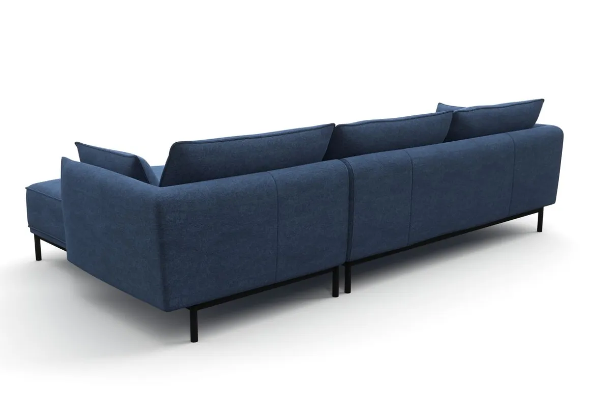 Ecksofa ELVIS rechts blau