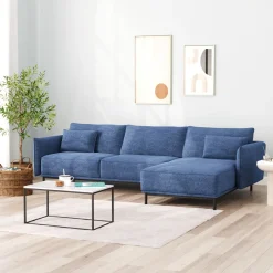 Ecksofa ELVIS rechts blau