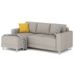 Ecksofa ERIN links grau/beige