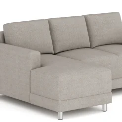 Ecksofa ERIN links grau/beige
