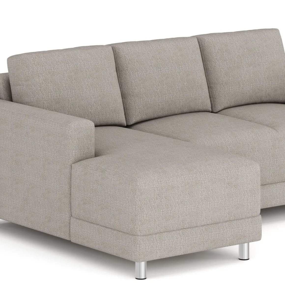 Ecksofa ERIN links grau/beige