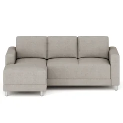 Ecksofa ERIN links grau/beige