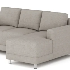 Ecksofa ERIN rechts grau/beige