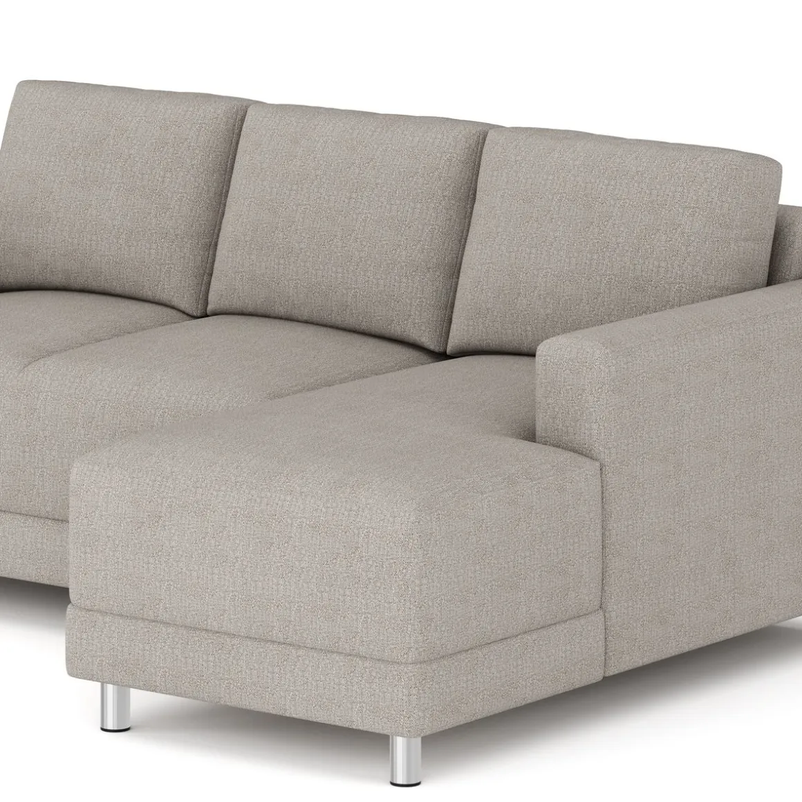 Ecksofa ERIN rechts grau/beige