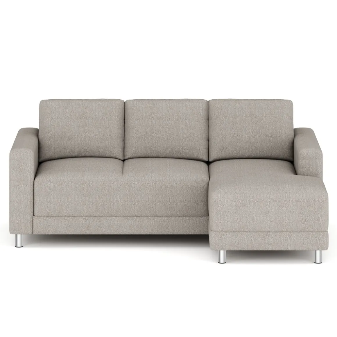 Ecksofa ERIN rechts grau/beige