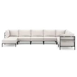 Ecksofa ETHAN Deluxe 6-Sitzer creme