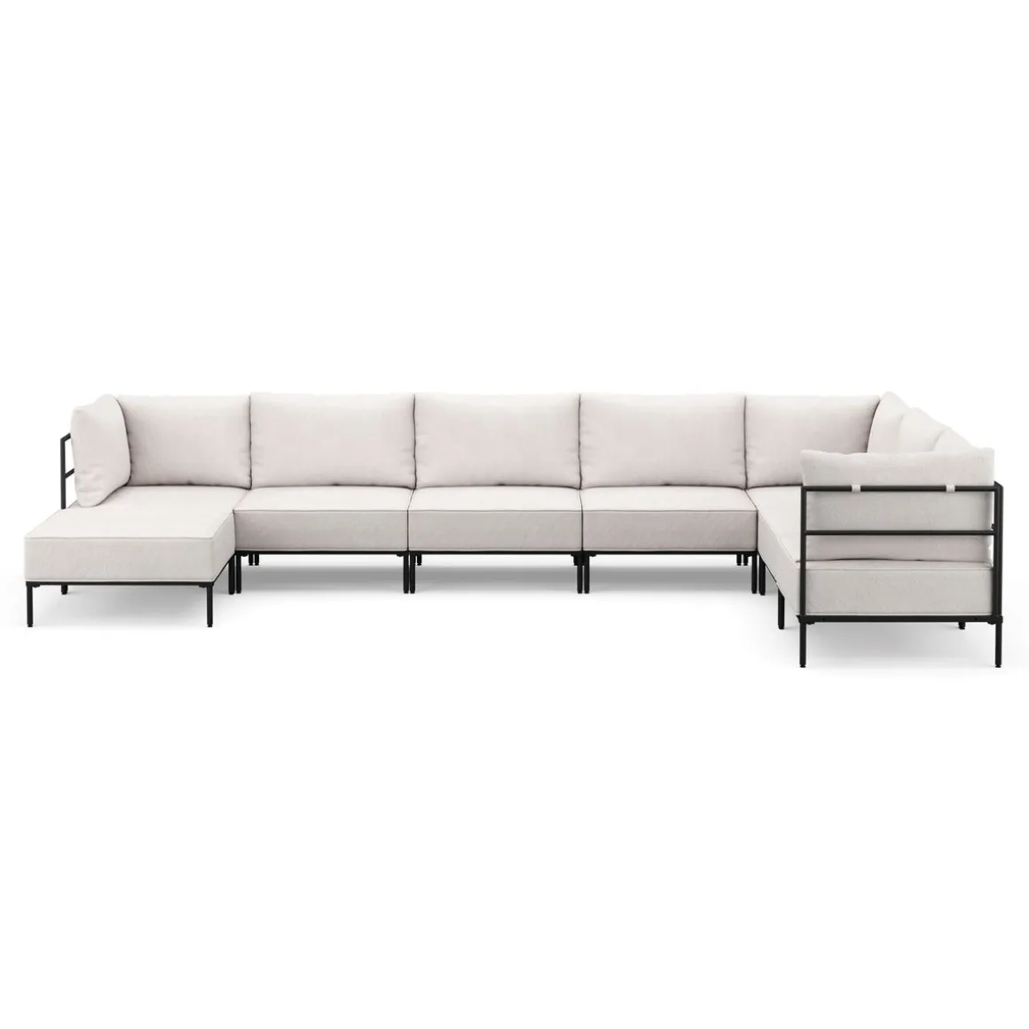 Ecksofa ETHAN Deluxe 6-Sitzer creme