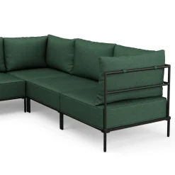 Ecksofa ETHAN Deluxe 6-Sitzer dunkelgrün