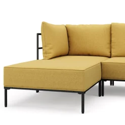 Ecksofa ETHAN Deluxe 6-Sitzer gelb
