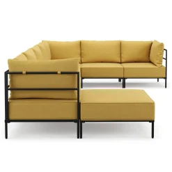 Ecksofa ETHAN Deluxe 6-Sitzer gelb