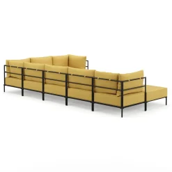 Ecksofa ETHAN Deluxe 6-Sitzer gelb