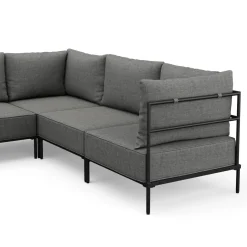Ecksofa ETHAN Deluxe 6-Sitzer hellgrau