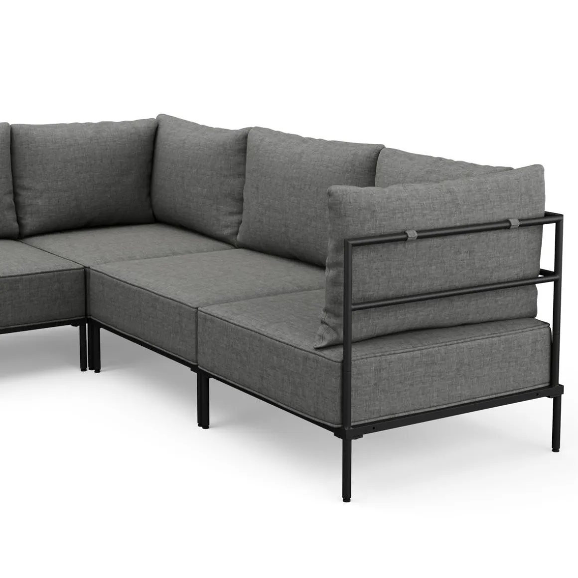 Ecksofa ETHAN Deluxe 6-Sitzer hellgrau
