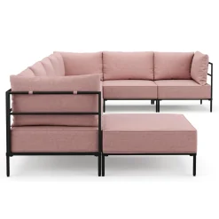 Ecksofa ETHAN Deluxe 6-Sitzer rosa