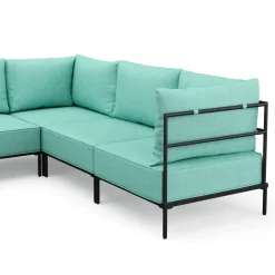 Ecksofa ETHAN Deluxe 6-Sitzer türkis