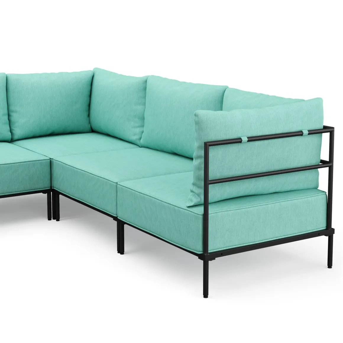 Ecksofa ETHAN Deluxe 6-Sitzer türkis