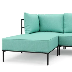 Ecksofa ETHAN Deluxe 6-Sitzer türkis