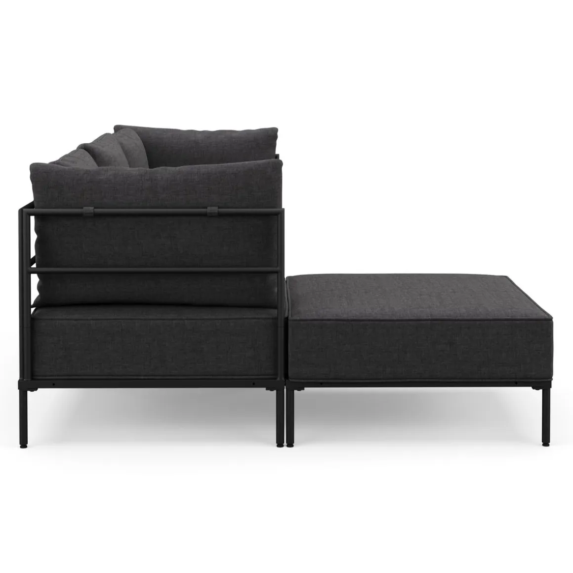 Ecksofa ETHAN 3-Sitzer anthrazit