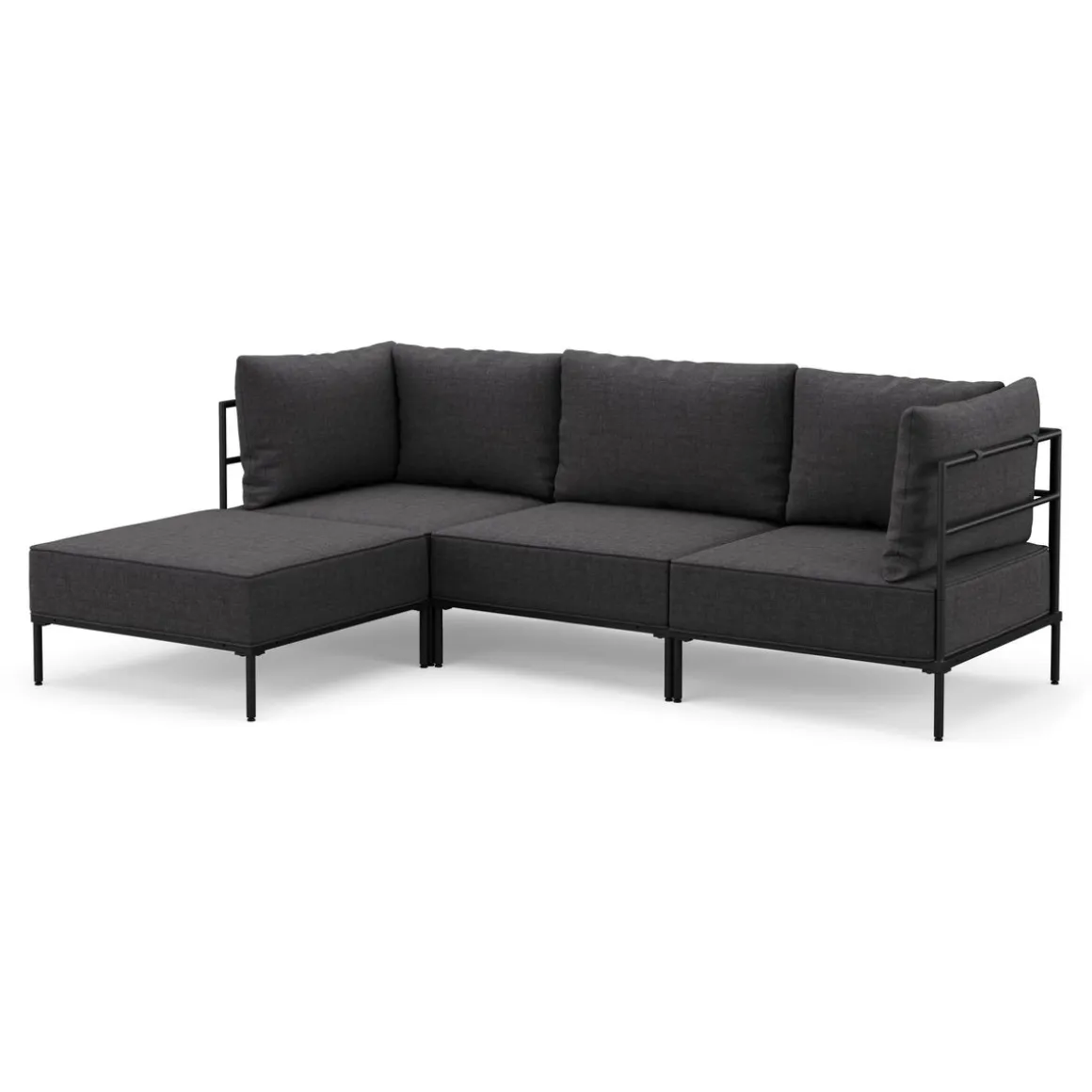 Ecksofa ETHAN 3-Sitzer anthrazit