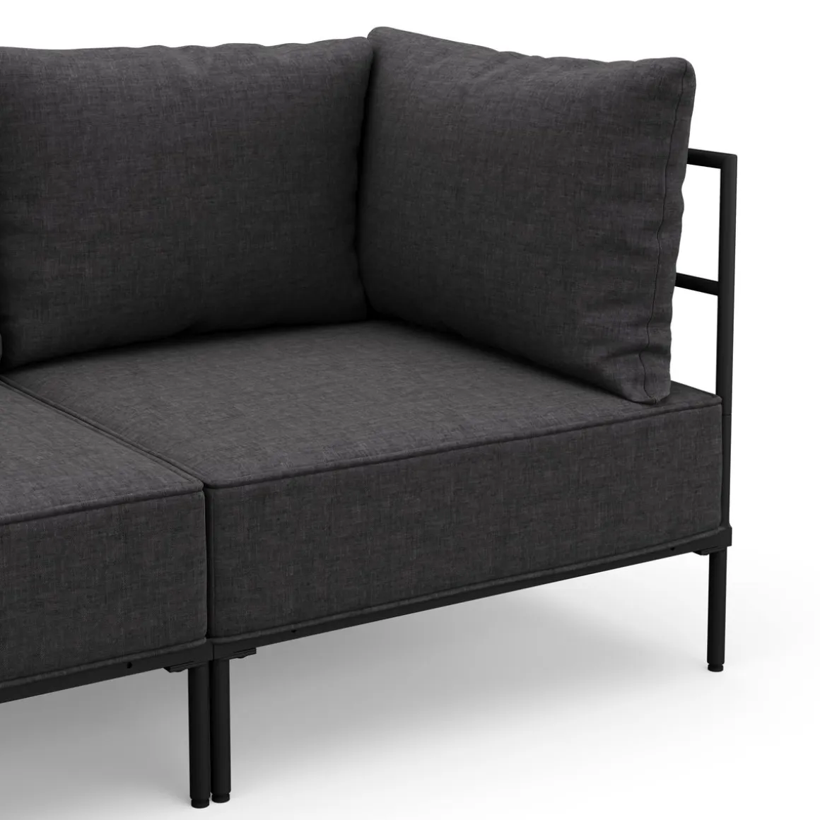 Ecksofa ETHAN 3-Sitzer anthrazit