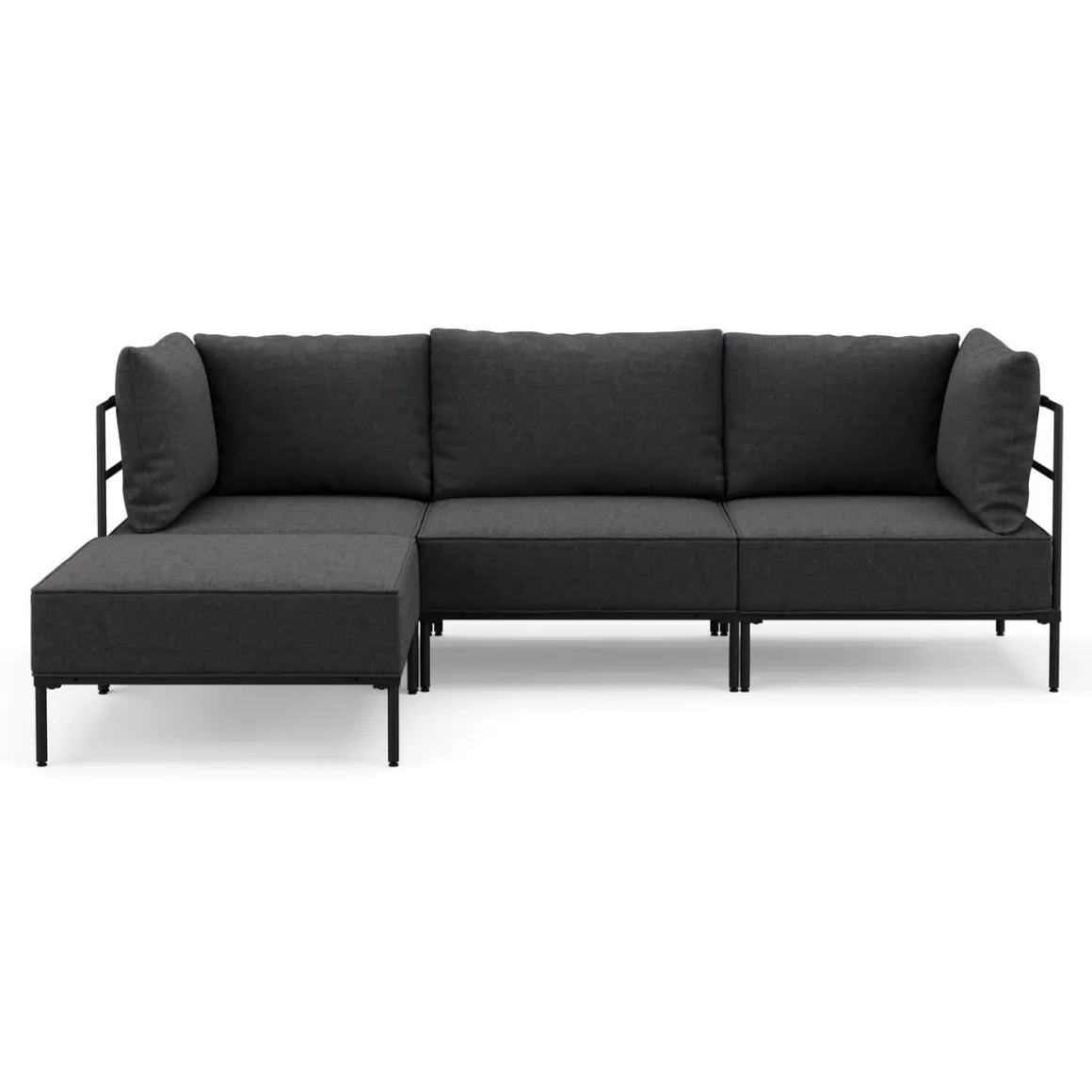 Ecksofa ETHAN 3-Sitzer anthrazit
