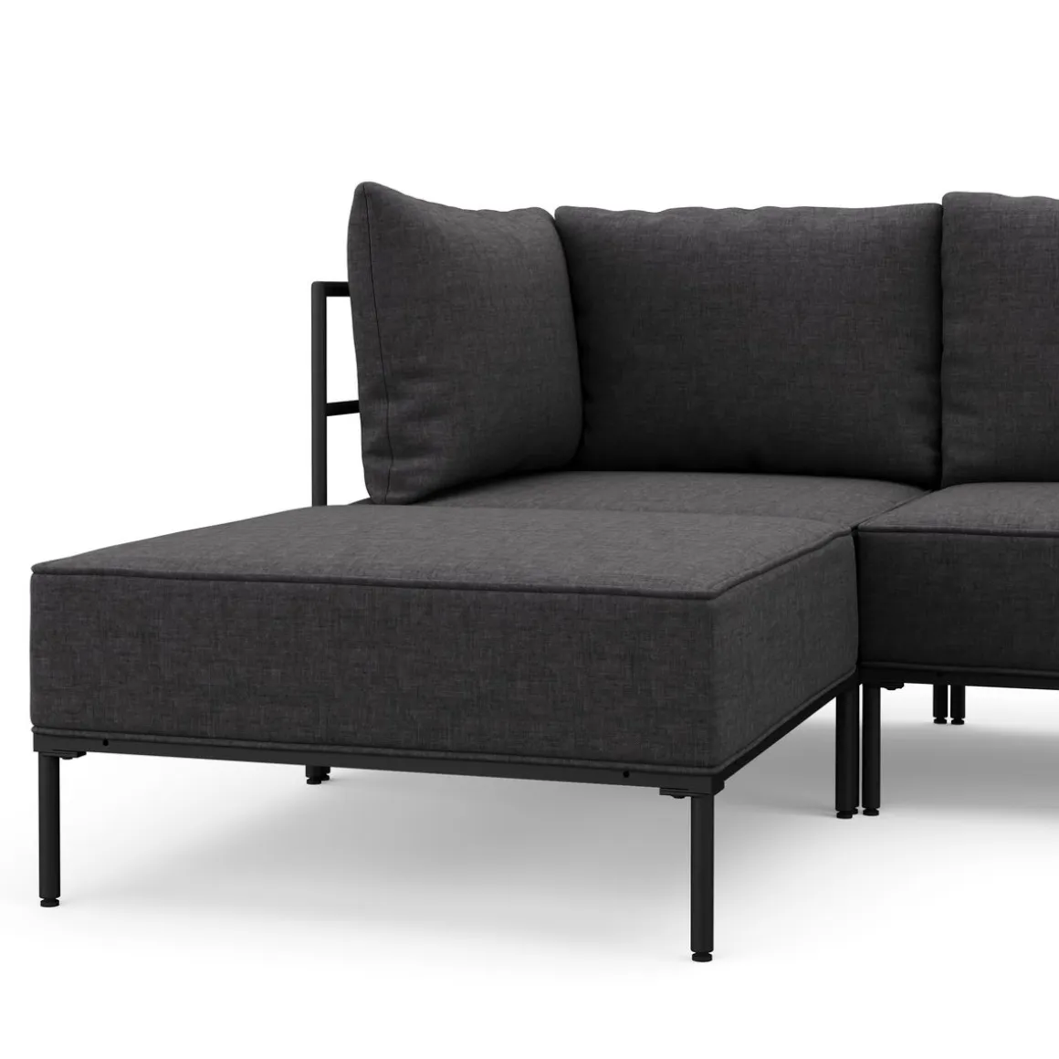 Ecksofa ETHAN 3-Sitzer anthrazit