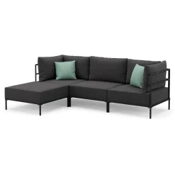 Ecksofa ETHAN 3-Sitzer anthrazit