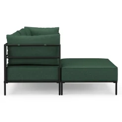 Ecksofa ETHAN 3-Sitzer dunkelgrün