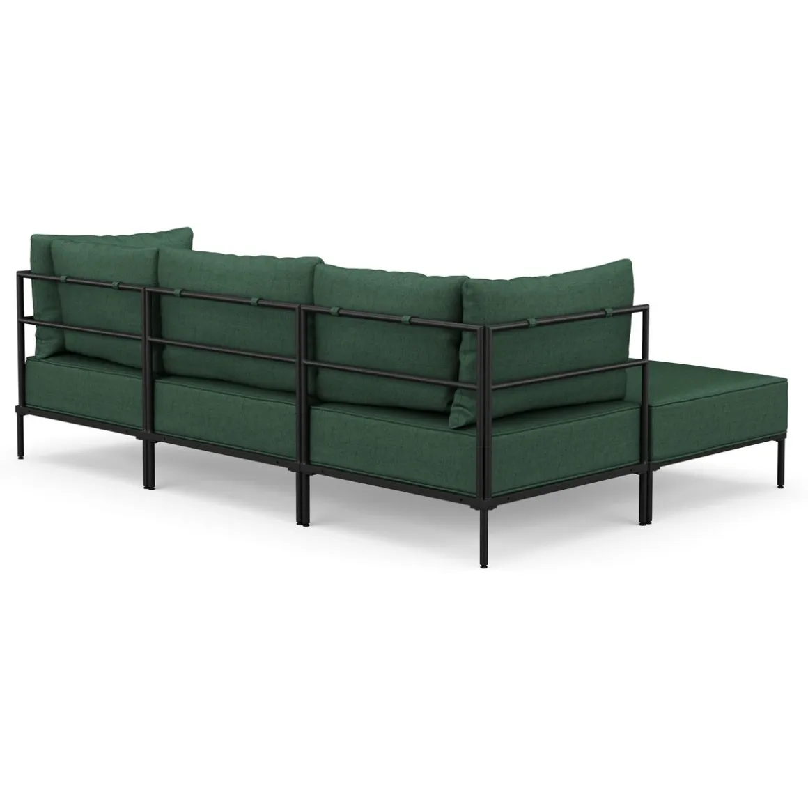 Ecksofa ETHAN 3-Sitzer dunkelgrün
