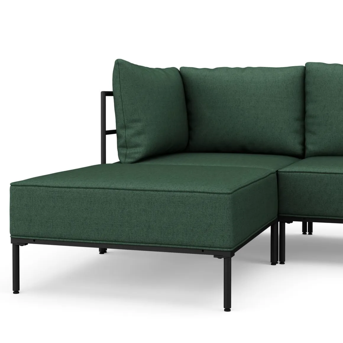 Ecksofa ETHAN 3-Sitzer dunkelgrün