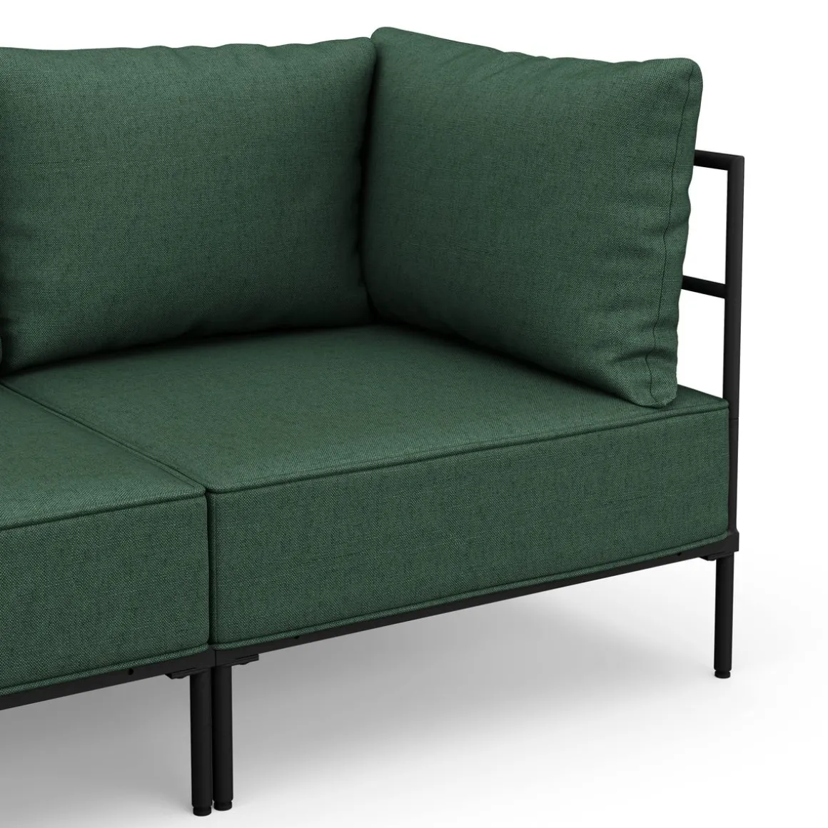 Ecksofa ETHAN 3-Sitzer dunkelgrün