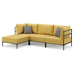 Ecksofa ETHAN 3-Sitzer gelb