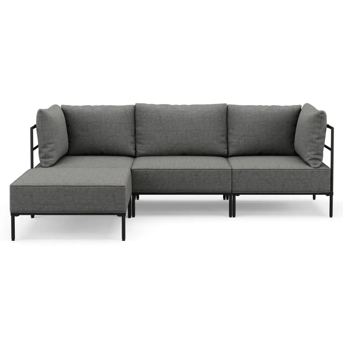 Ecksofa ETHAN 3-Sitzer hellgrau
