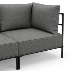 Ecksofa ETHAN 3-Sitzer hellgrau