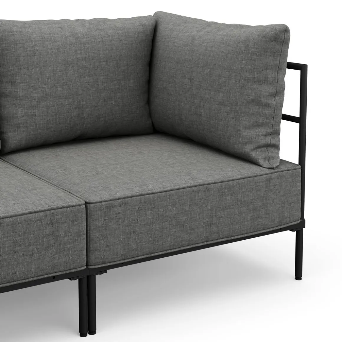 Ecksofa ETHAN 3-Sitzer hellgrau