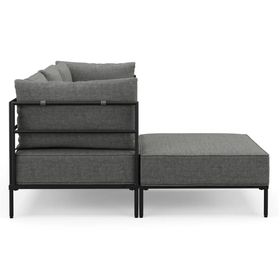 Ecksofa ETHAN 3-Sitzer hellgrau