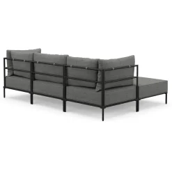 Ecksofa ETHAN 3-Sitzer hellgrau