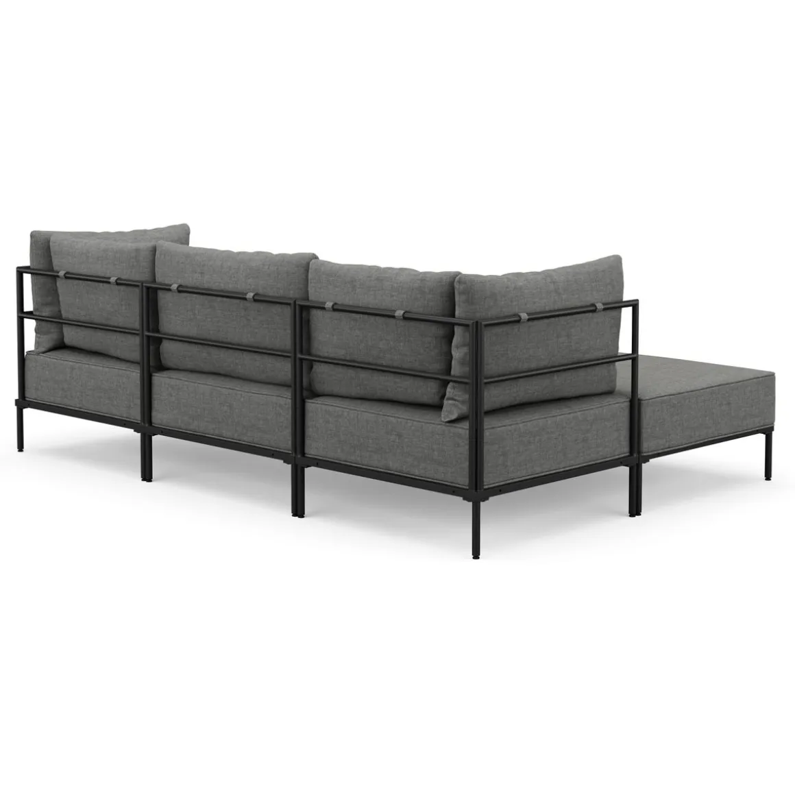 Ecksofa ETHAN 3-Sitzer hellgrau