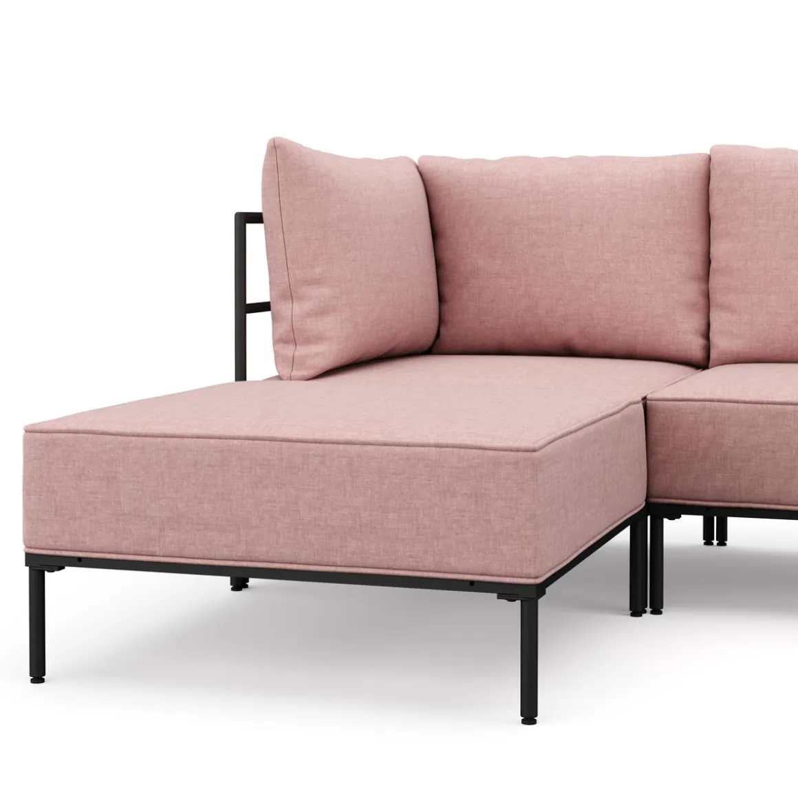 Ecksofa ETHAN 3-Sitzer rosa