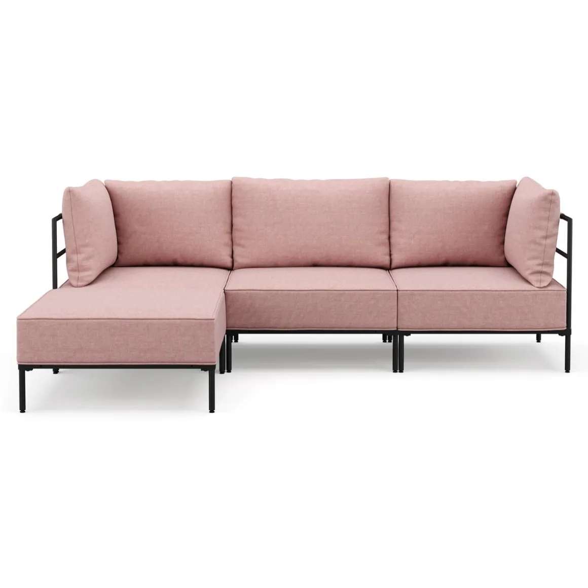 Ecksofa ETHAN 3-Sitzer rosa