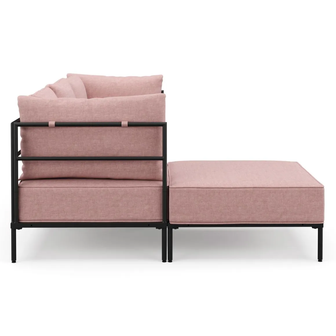 Ecksofa ETHAN 3-Sitzer rosa